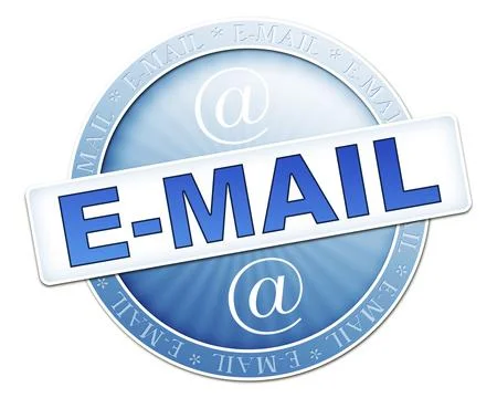 An image of a useful blue e-mail button Stock Illustration