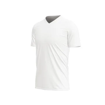 A image of a V-Neck Soccer Jersey T-Shirt isolated on a white background Illustrazione stock