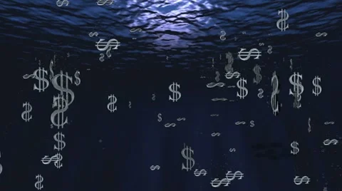 Image of value of dollar fall from side position Video stock 10831454