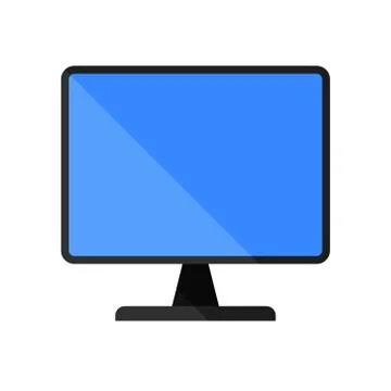 This image is a vector file representing  computer monitor display isolated Stock Illustration