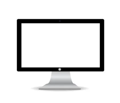 This image is a vector file representing a computer monitor display isolated. Stock Illustration
