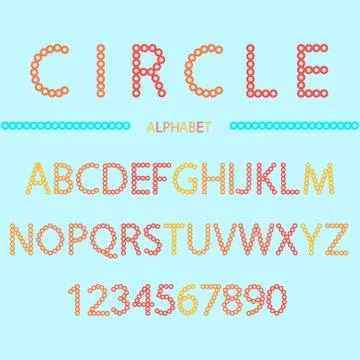 Image Vector of stylized modern circle alphabet Stock Illustration