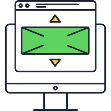 Image viewer app graphic icon flat vector Stock Illustration