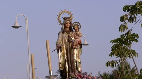 Image of the virgin named Carmen Stock Footage 40357886