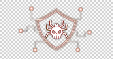 Image of virus icon on transparent background Stock Illustration