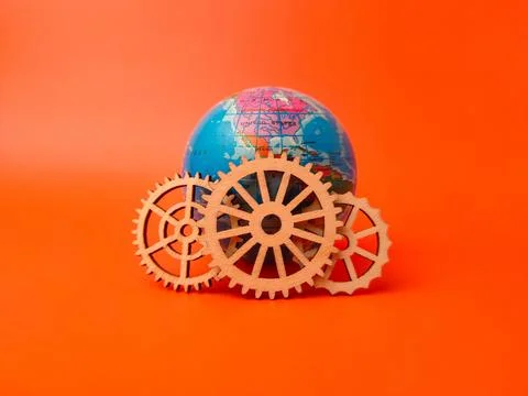 This image visually represents the concept of global interconnectedness and.. Stock Illustration