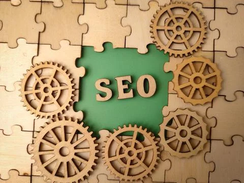 The image visually represents the concept of Search Engine Optimization SEO 스톡 사진