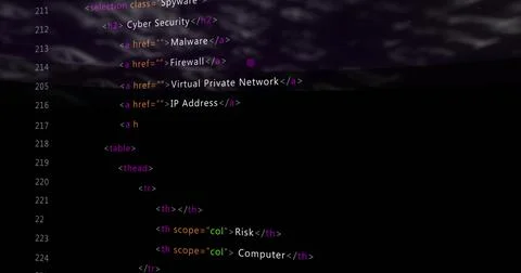 Image of warning text, binary coding and data processing over grid Stock Illustration