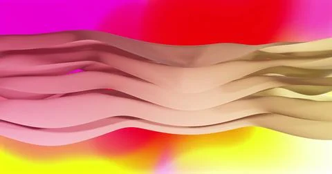 Image of waving layers moving over multi coloured background Stock Illustration