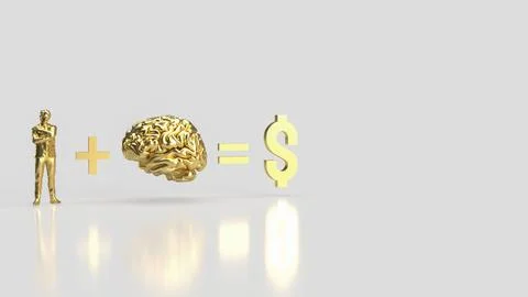 The image for Ways to Rewire Your Brain to Make More Money concept 3d rende.. Stock Illustration