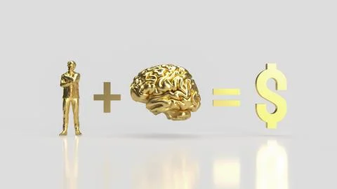The image for Ways to Rewire Your Brain to Make More Money concept 3d rende.. Stock Photos