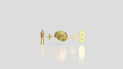 The image for Ways to Rewire Your Brain to Make More Money concept 3d rende.. Stock Photos