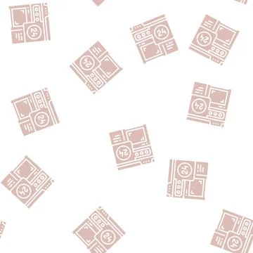 Image web site ephemeral glyph seamless pattern Stock Illustration