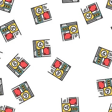 Image web site ephemeral vector seamless pattern Stock Illustration