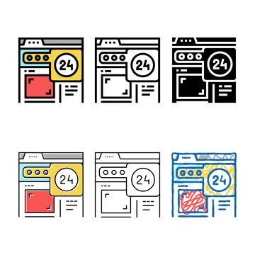 Image web site mix ephemeral color icon vector Stock Illustration