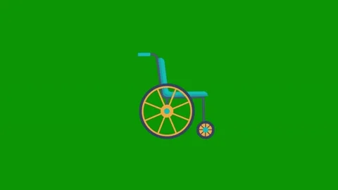 An image  wheel green green screen animated chromakey cartoonish scene layers 库存影片 314067990