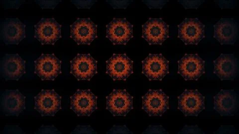 An image in which patterns repeat like a mandala or kaleidoscope Stock Illustration