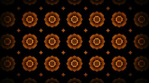 An image in which patterns repeat like a mandala or kaleidoscope Stock Illustration