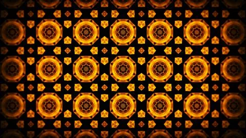 An image in which patterns repeat like a mandala or kaleidoscope Stock Illustration
