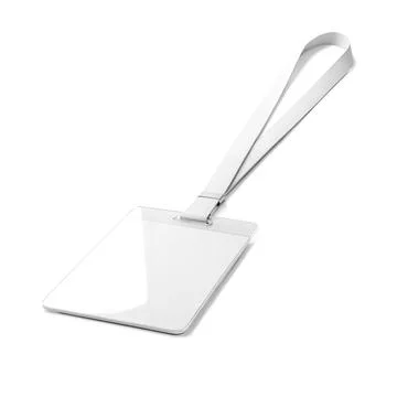 An image of a white Badge isolated on a white background Stock Illustration