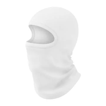 An image of a white Balaclava isolated on a white background Stock Illustration