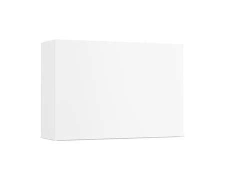 An image of a white box isolated on a white background 스톡 사진