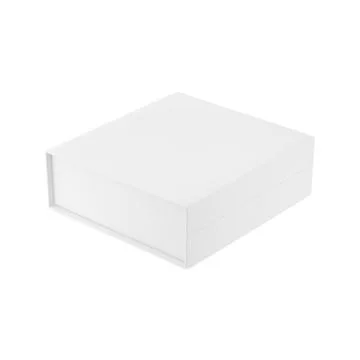 An image of a white box isolated on a white background Foto stock