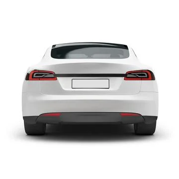 A image of a white car isolated on a white background Stock Illustration