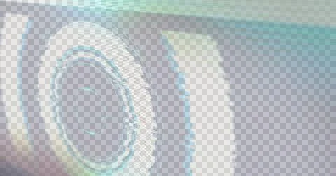 Image of white circular scope on blue screen with interference and flashes Stock Illustration