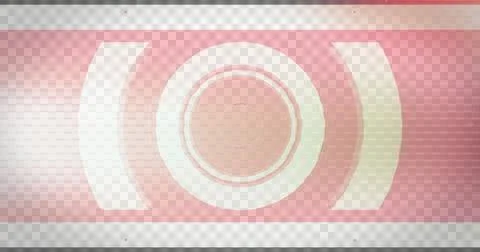 Image of white circular scope on pink screen with interference and flashes Stock Illustration