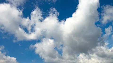 Image of the white clouds on blue sky in summer Stock Photos
