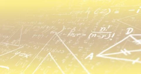 Image of white colored mathematical equation and diagrams over gradient Stock Photos