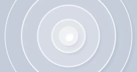 Image of white concentric circles pulsating on seamless loop Stock Illustration