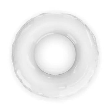 An image of a white Inflatable Pool Float Ring isolated on a white background Stock Photos
