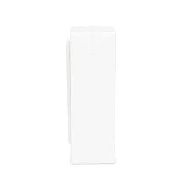 A image of a white juice box with straw isolated on a blank background Stock Illustration
