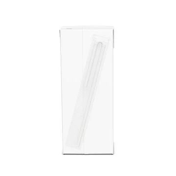 A image of a white juice box with straw isolated on a blank background Stock Illustration