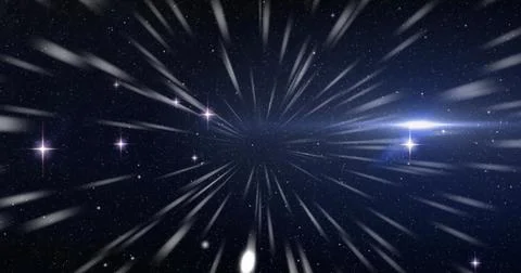 Image of white light trails moving on seamless loop Stock Photos