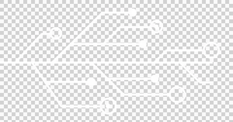 Image of white networkf of connections over transparent background Ilustração Stock