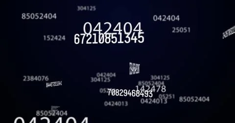 Image of white numbers changing on dark blue background イラスト素材