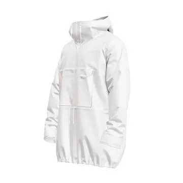 A image of a white Ski Jacket isolated on a white background Stock Illustration