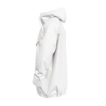 A image of a white Ski Jacket isolated on a white background Stock Illustration