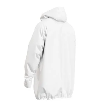 A image of a white Ski Jacket isolated on a white background Stock Illustration