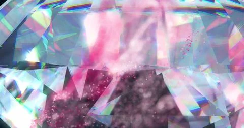 Image of white spots over crystal Ilustração Stock