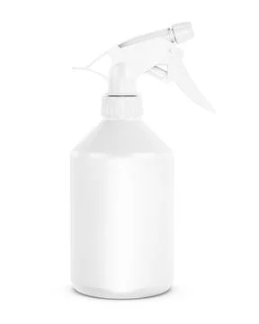 A image of a white spray plastic bottle isolated on a white background Stock Illustration