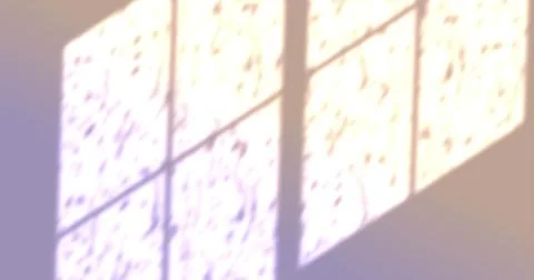 Image of window shadow and rain falling on yellow background Illustrazione stock