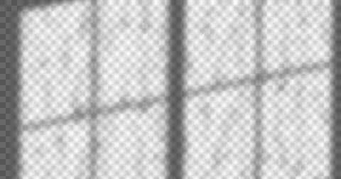 Image of window shadow with rain dropping over transparent background Ilustração Stock