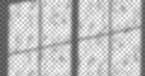 Image of window shadow with rain dropping over transparent background Ilustração Stock