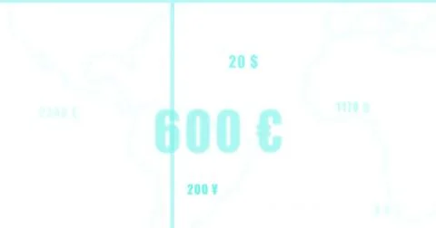 Image of world map over data processing Illustrazione stock