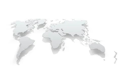 Image of world map paper Illustrazione stock