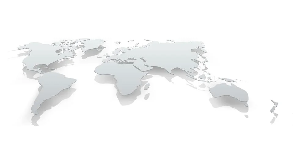 Image of world map paper Stock Illustration